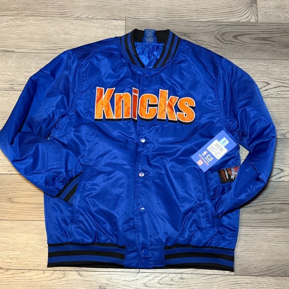 NEW! New York Knicks Ultra Game Satin Bomber Varsity Conference King Jacket - Picture 3 of 11